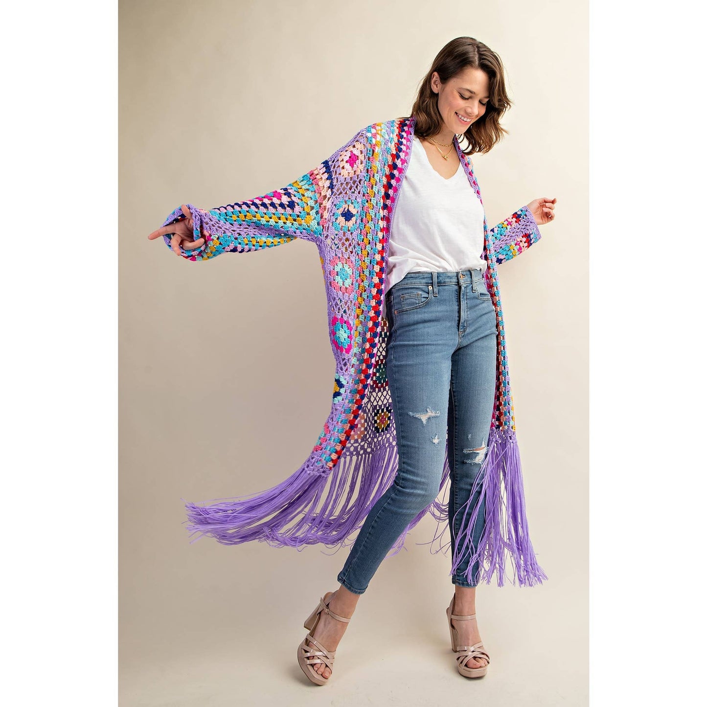 Crochet Fringe Cardigan