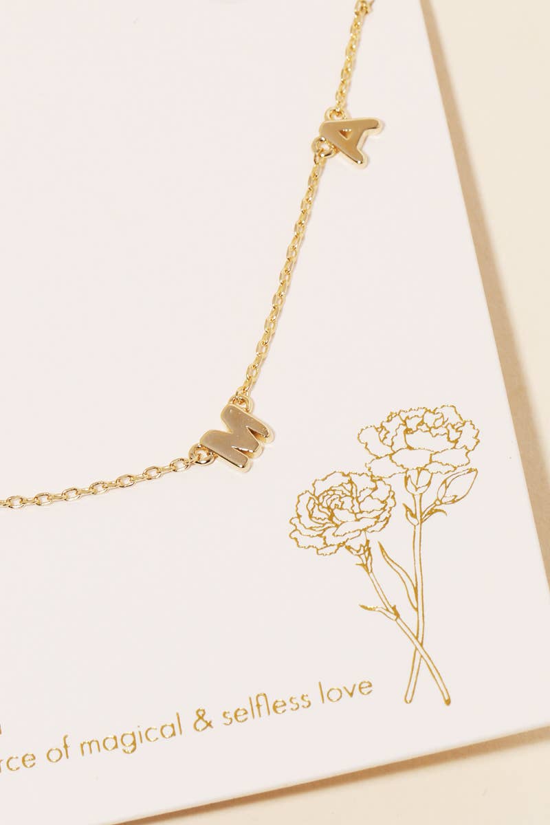 Mama Print Charm Necklace
