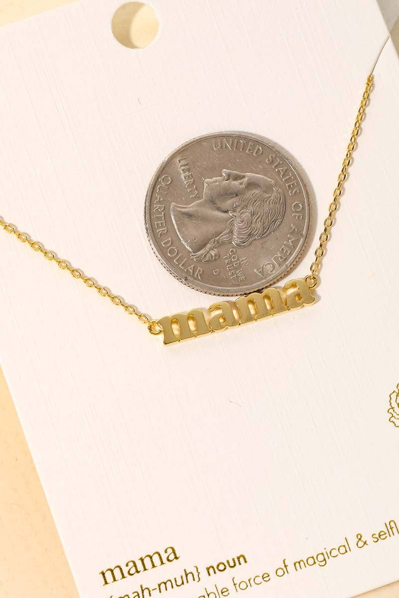 Mama Print Charm Necklace