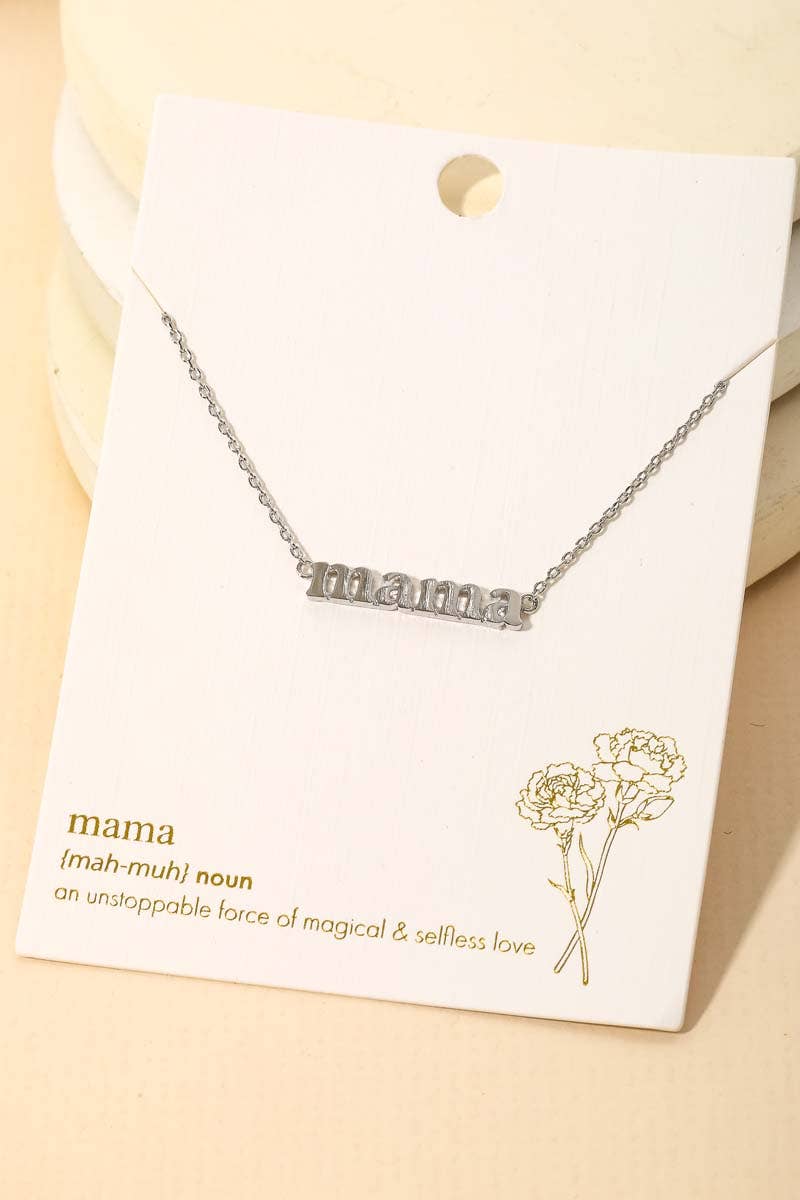 Mama Print Charm Necklace
