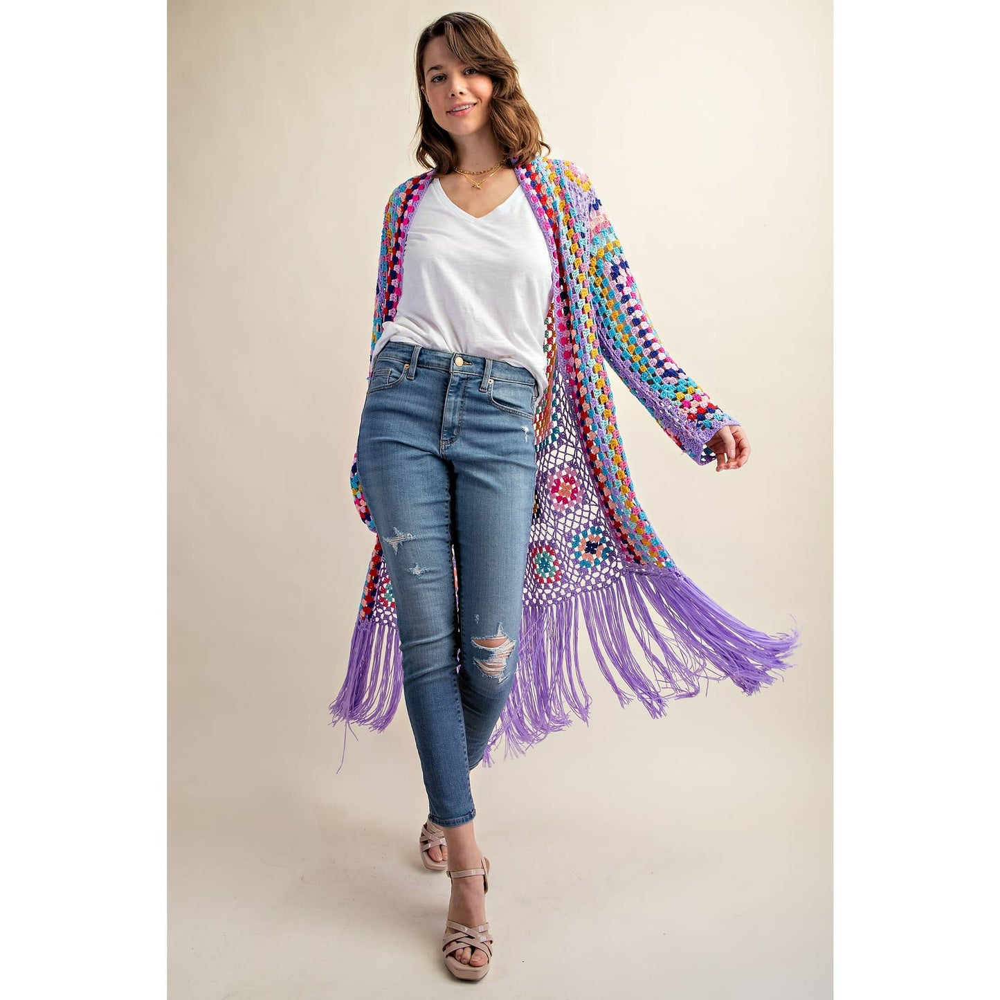 Crochet Fringe Cardigan