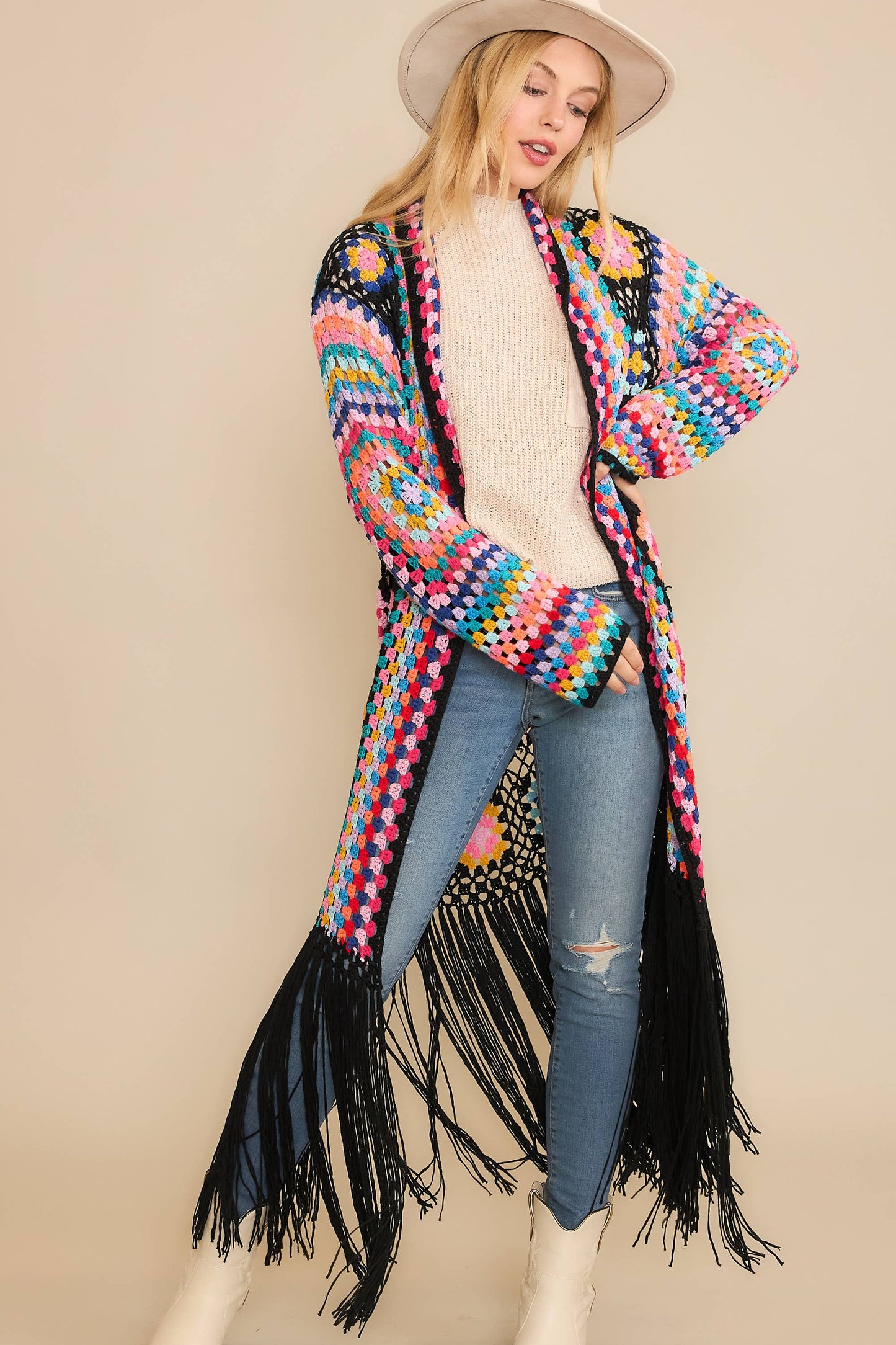 Crochet Fringe Cardigan