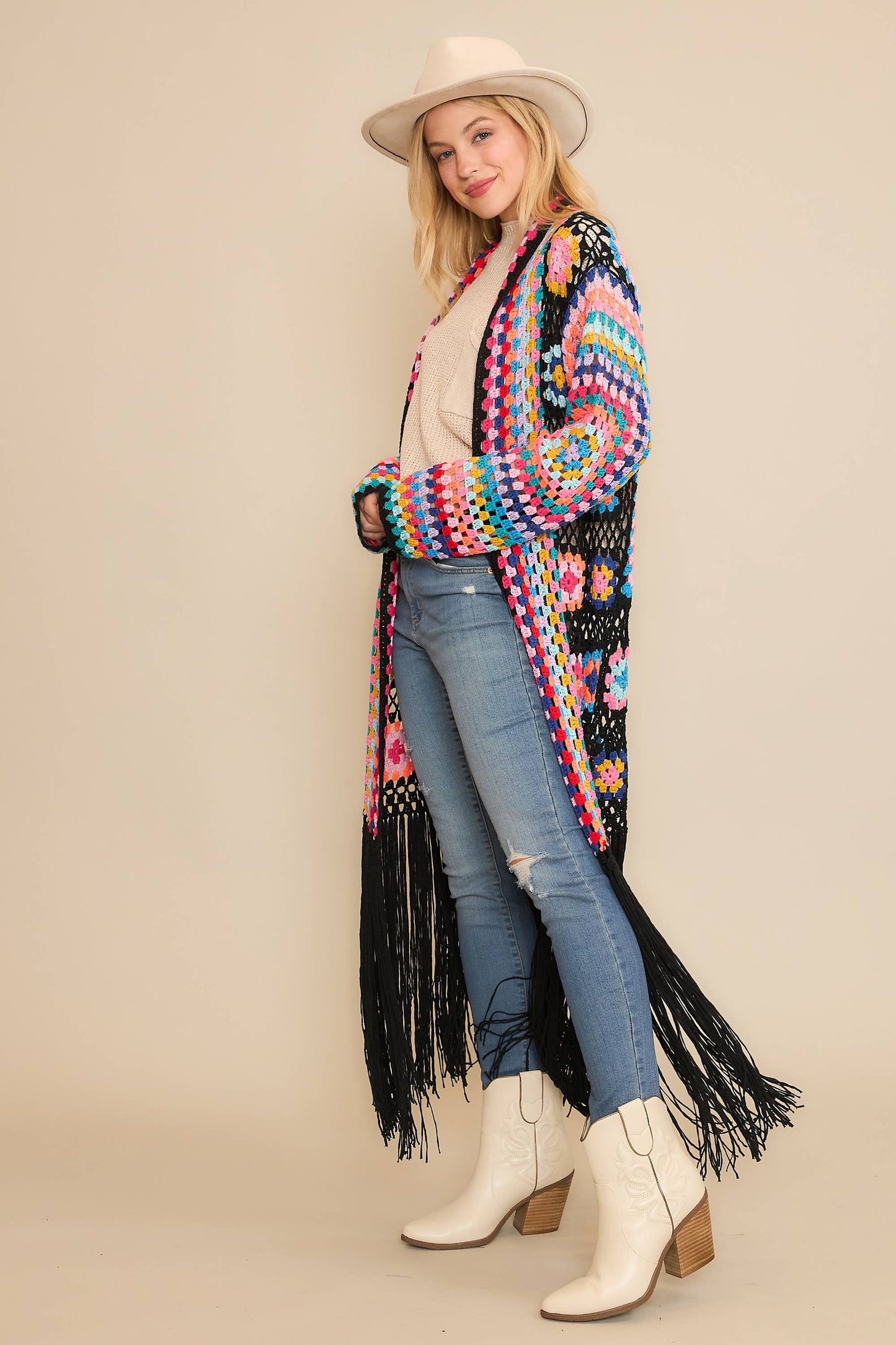 Crochet Fringe Cardigan
