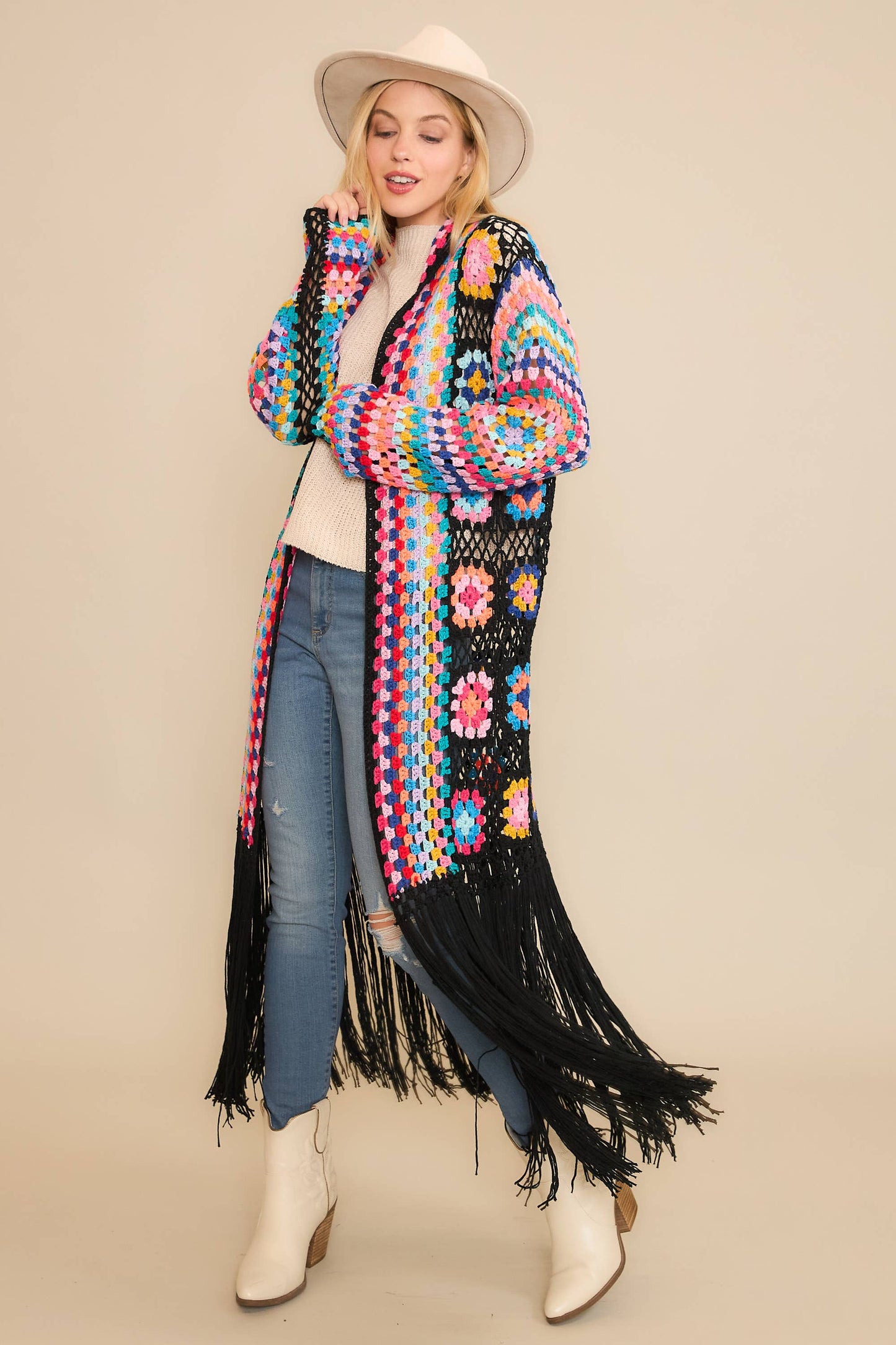 Crochet Fringe Cardigan