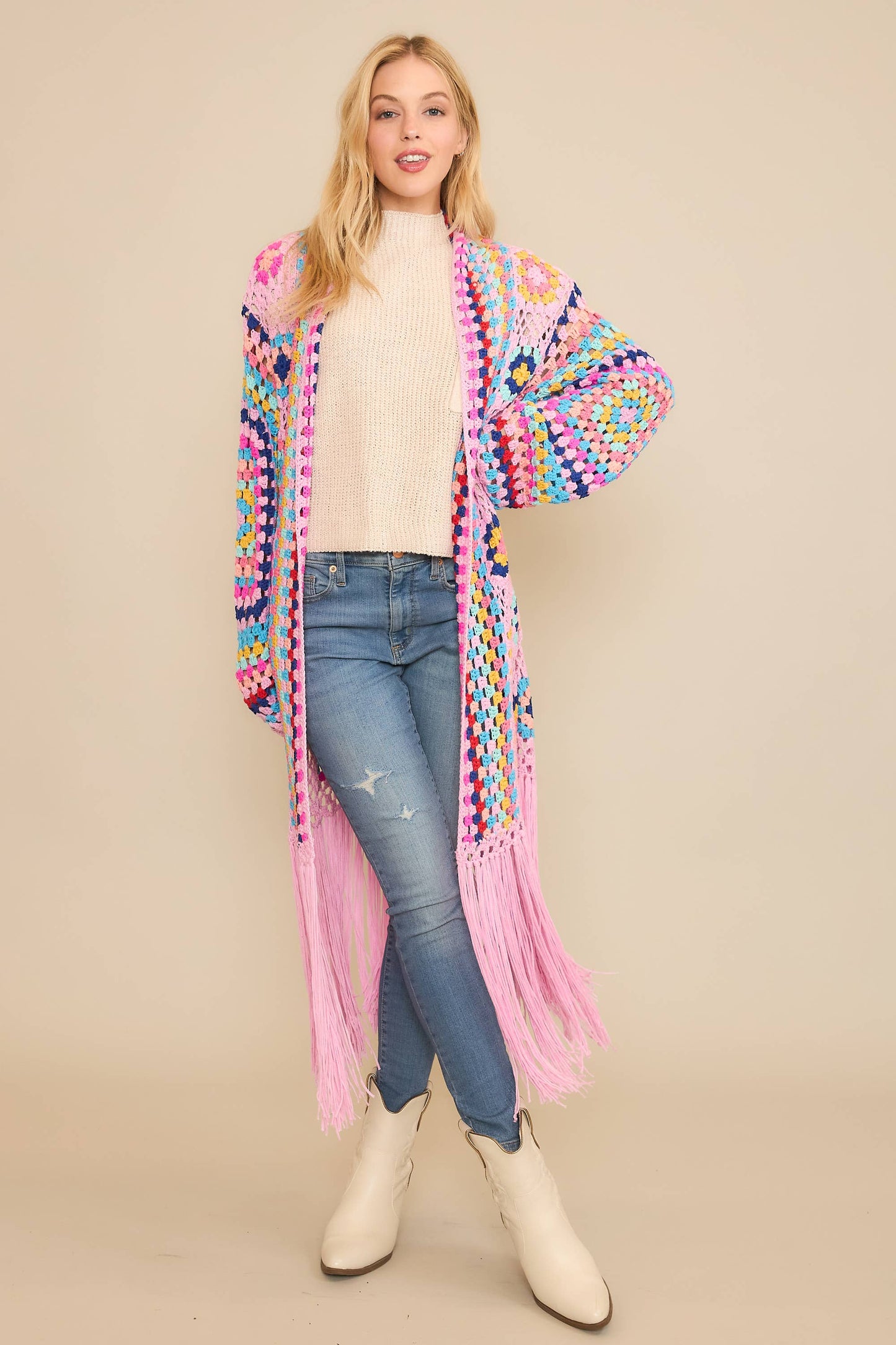 Crochet Fringe Cardigan