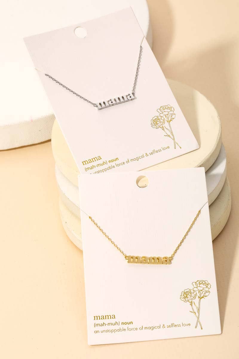 Mama Print Charm Necklace