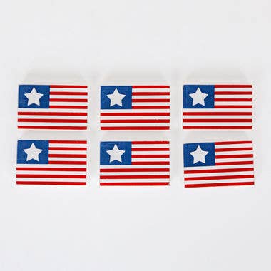 Wooden American Flags