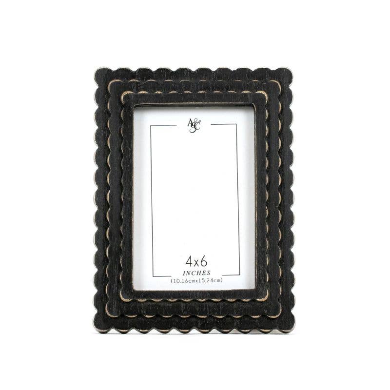 Black Scalloped Frame
