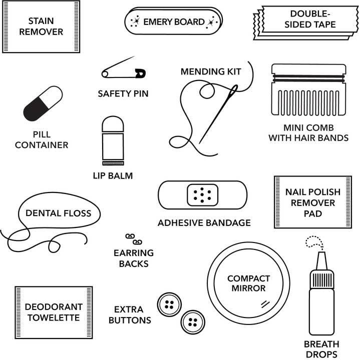 Gingham Scarf Minimergency Kit