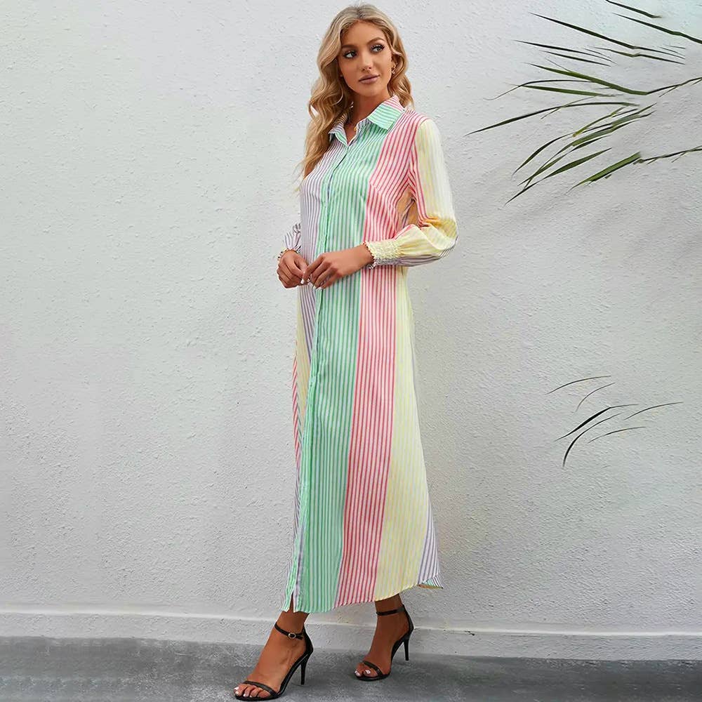 Striped Shirt Dress