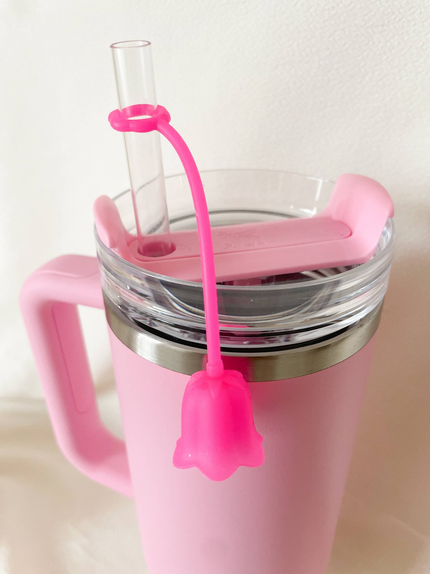 Flower Tumbler Straw Topper Drink Cover