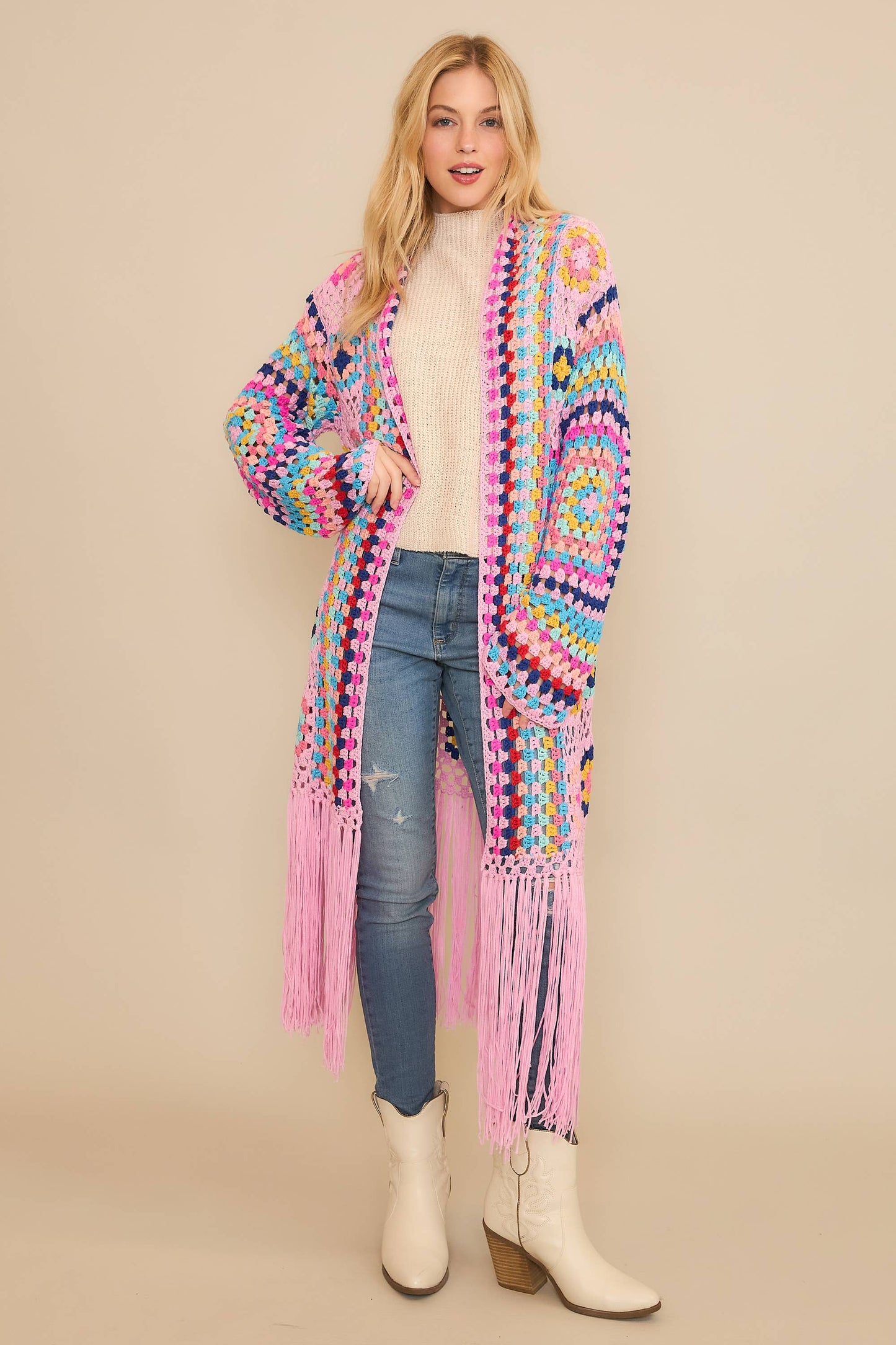 Crochet Fringe Cardigan