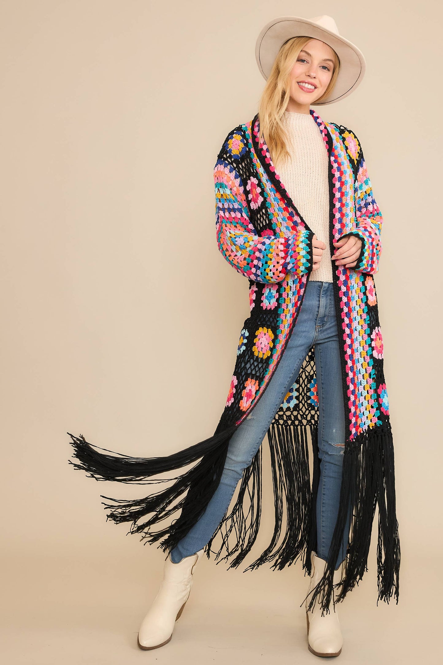 Crochet Fringe Cardigan