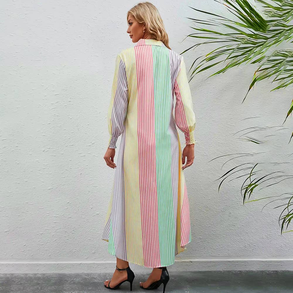 Striped Shirt Dress