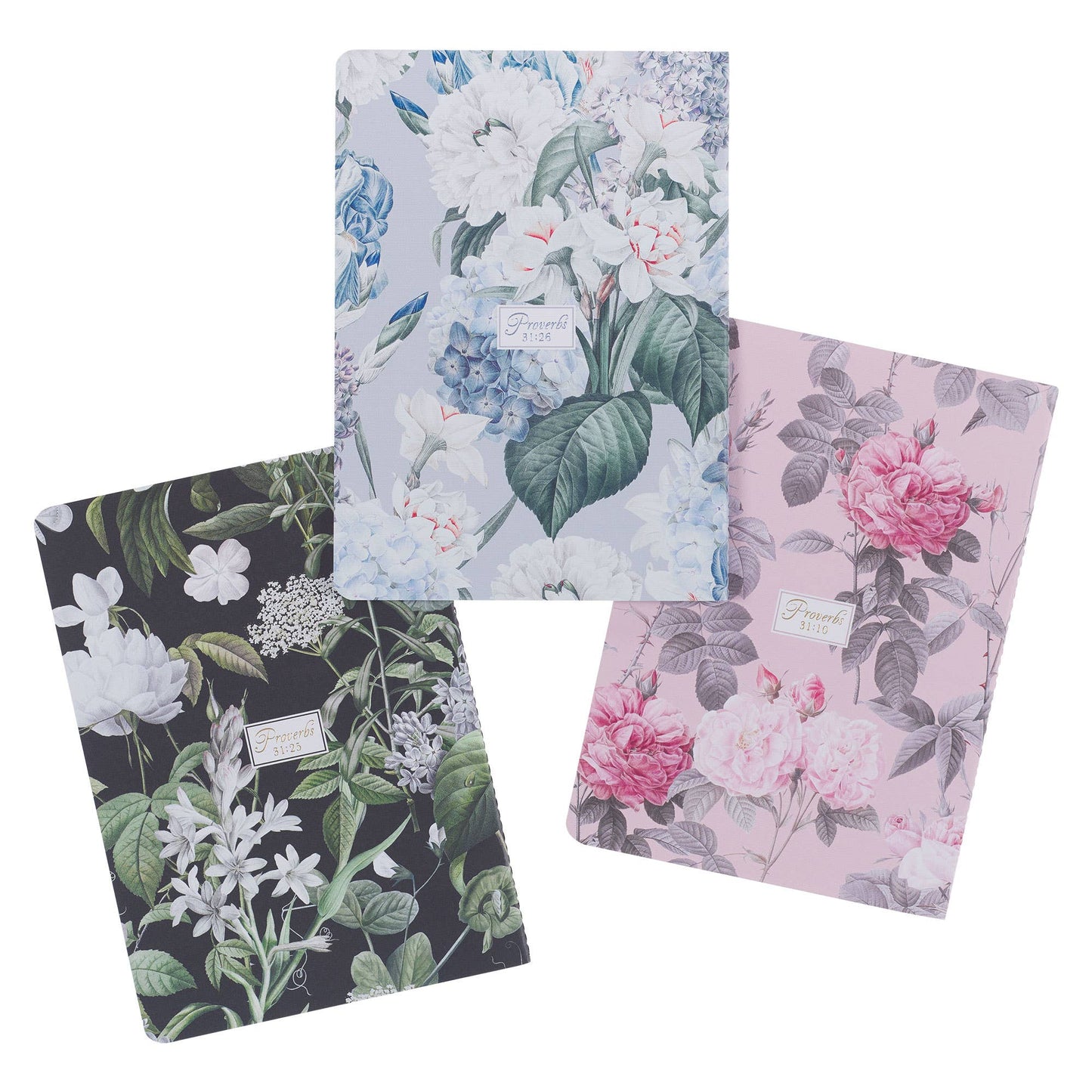 Graceful Peonies Large Notebook Set