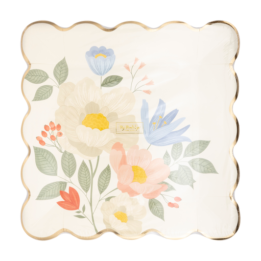 Floral Corner Plate