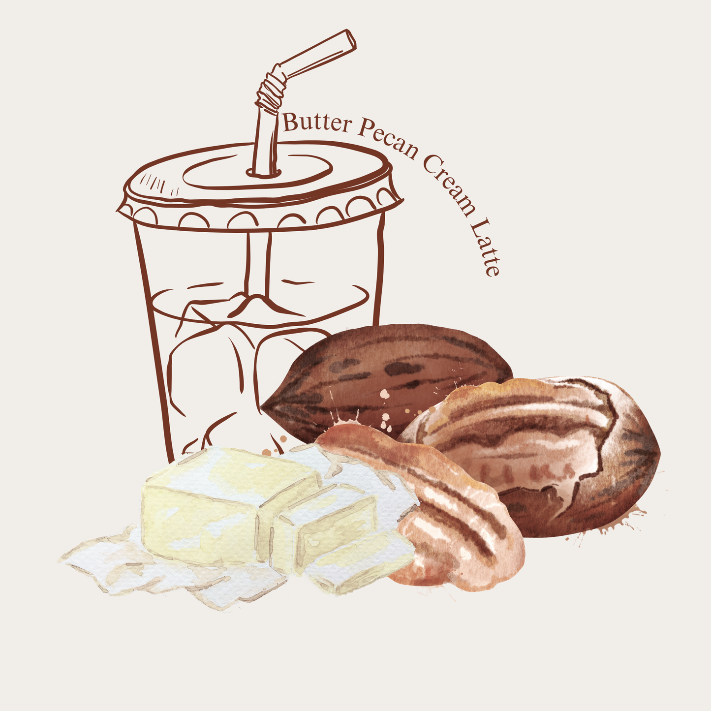 Butter Pecan Cream Latte