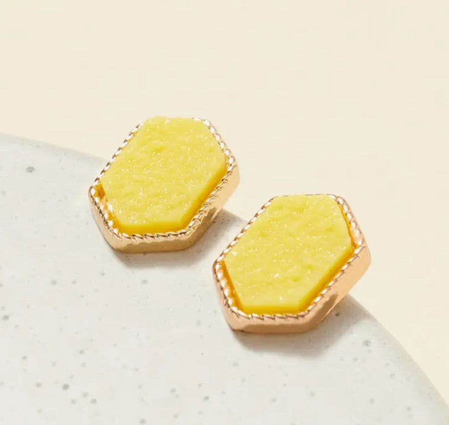Druzy Stone Stud Earrings