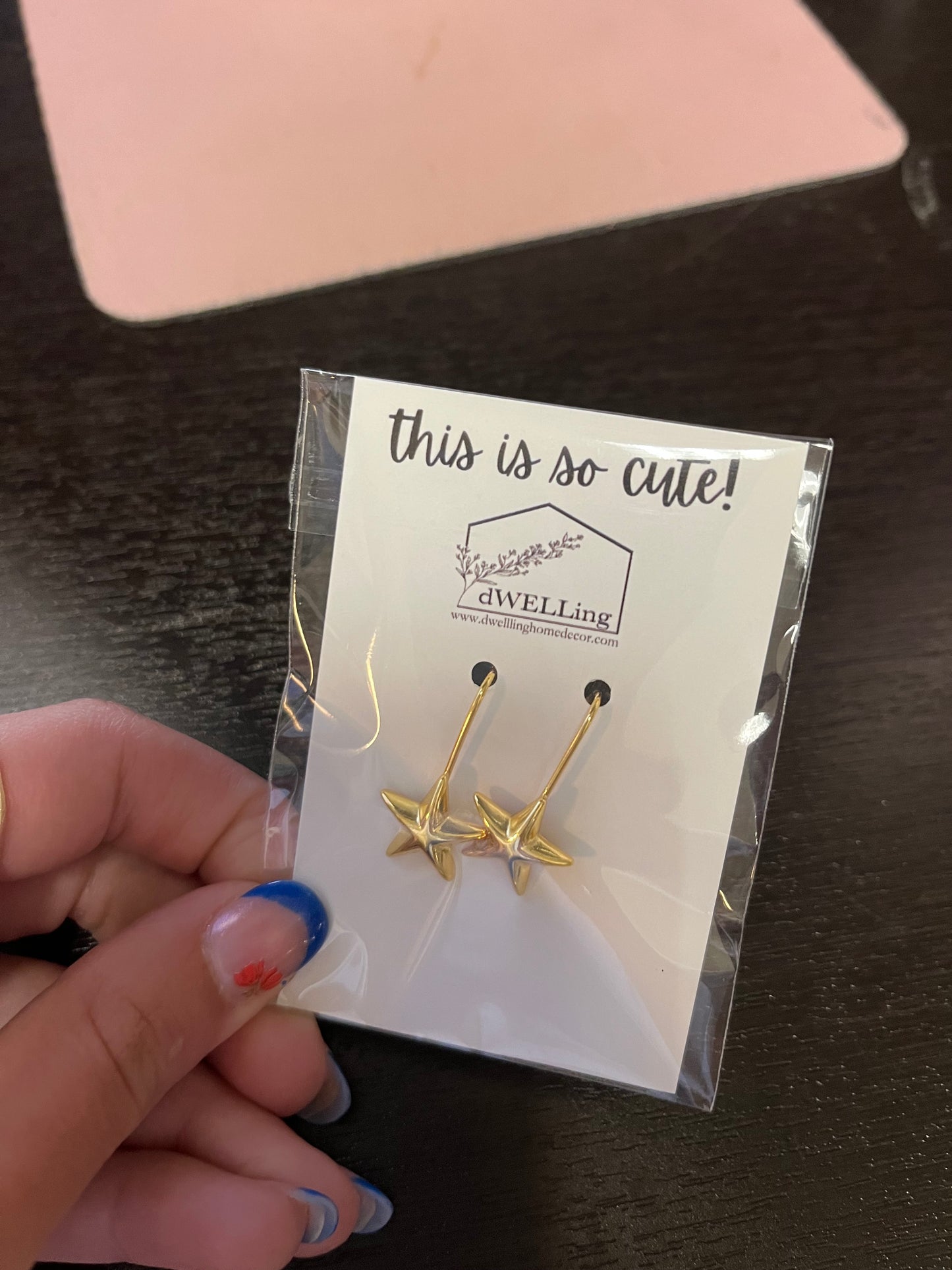 Star & Pearl Drop Earrings