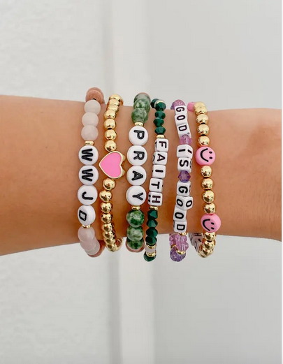 God Is Good Letter Bracelet