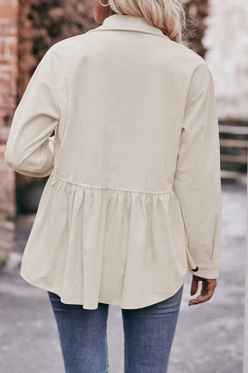 Plain Button Up Corduroy Shirt