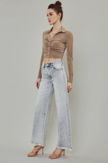 High Rise Wide Pants
