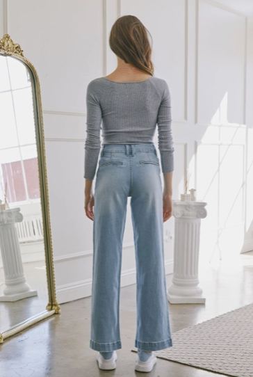 High Rise Wide Leg Trouser Jean