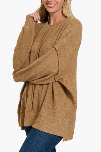 Brushed Melange Hacci Oversized Sweater