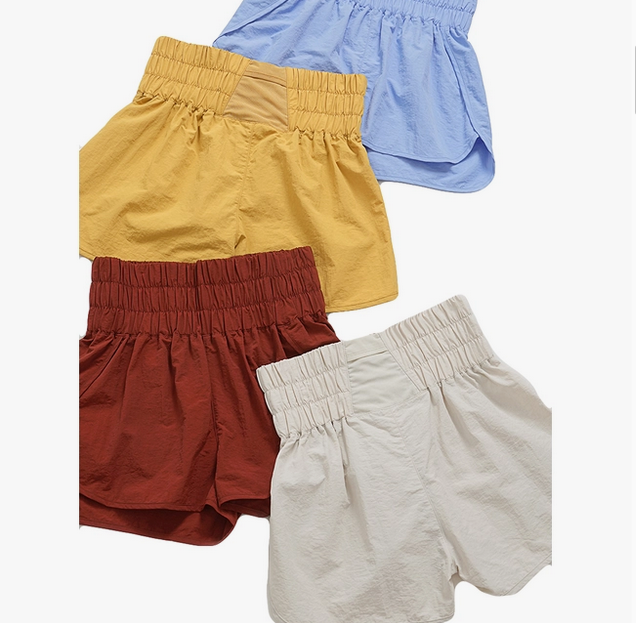 Windbreaker Smocked Waistband Running Shorts