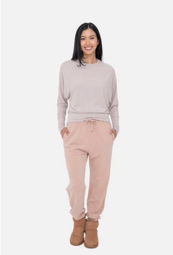 Mineral-Washed Billow Cuffed Joggers