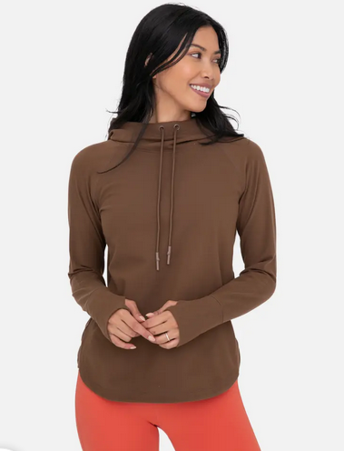 Active Hoodie Top with Thumbholes
