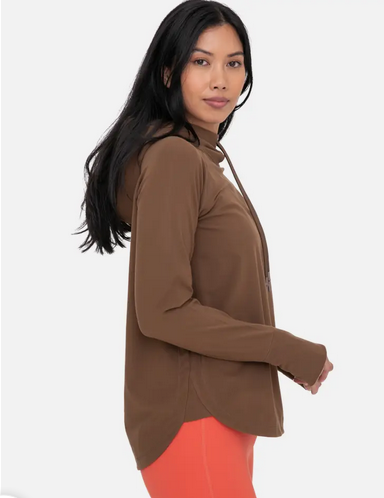 Active Hoodie Top with Thumbholes