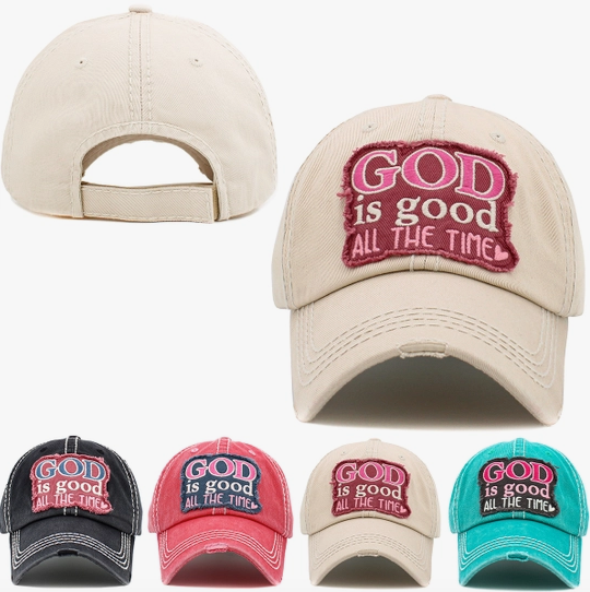 God is Good Washed Vintage Baseball Cap