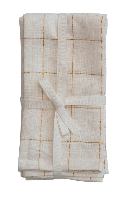 Gold Grid Napkins