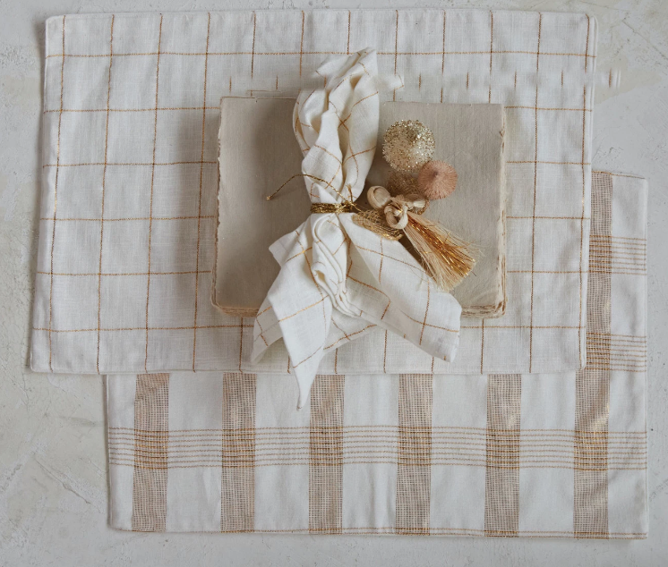 Gold Grid Placemats