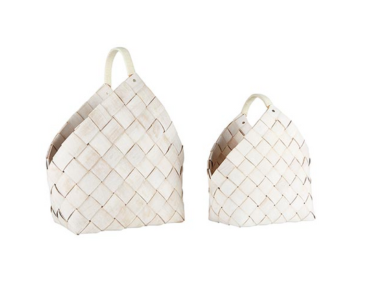 Warm White Fiber Baskets