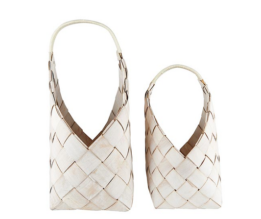 Warm White Fiber Baskets