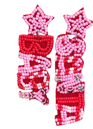 Beaded Christmas Earrings