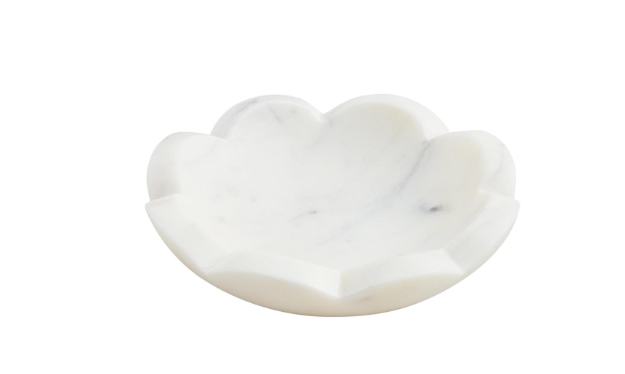 Scalloped Marble Dish