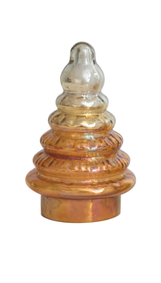 Amber Two-Tone Glass Tree