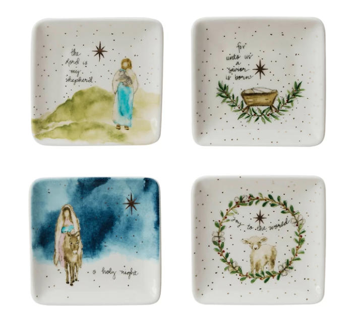Stoneware Dish With Gold