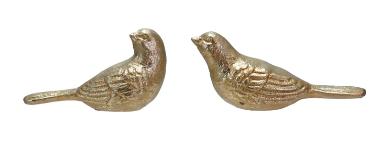 Gold Cast Iron Bird