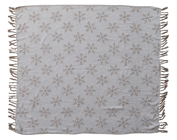 Jacquard Snowflake Blanket