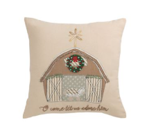 Nativity Barn Pillow
