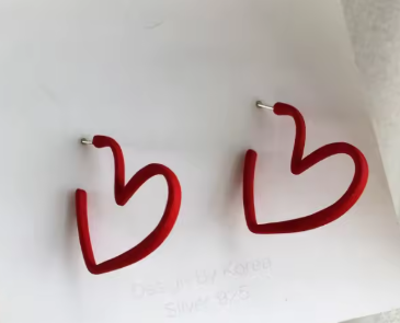 Heart Hoop Earrings