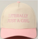 Literally Just A Girl Embroidery Trucker Hat