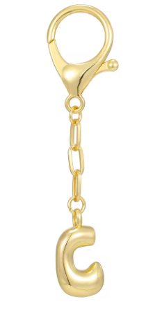 Gold Initial Keychain