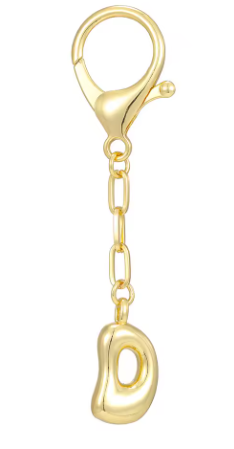 Gold Initial Keychain