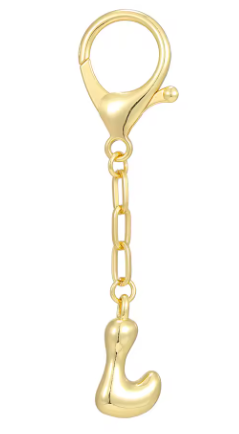 Gold Initial Keychain