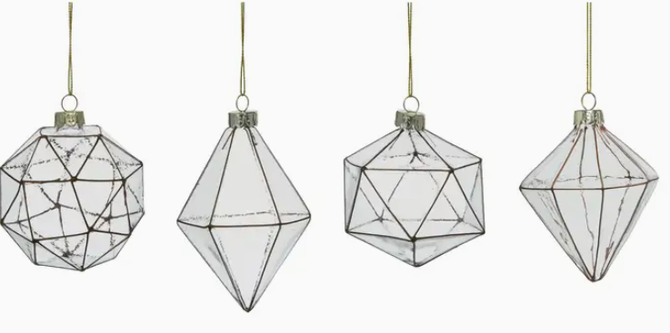 Glass Shaped Clear Ornaments